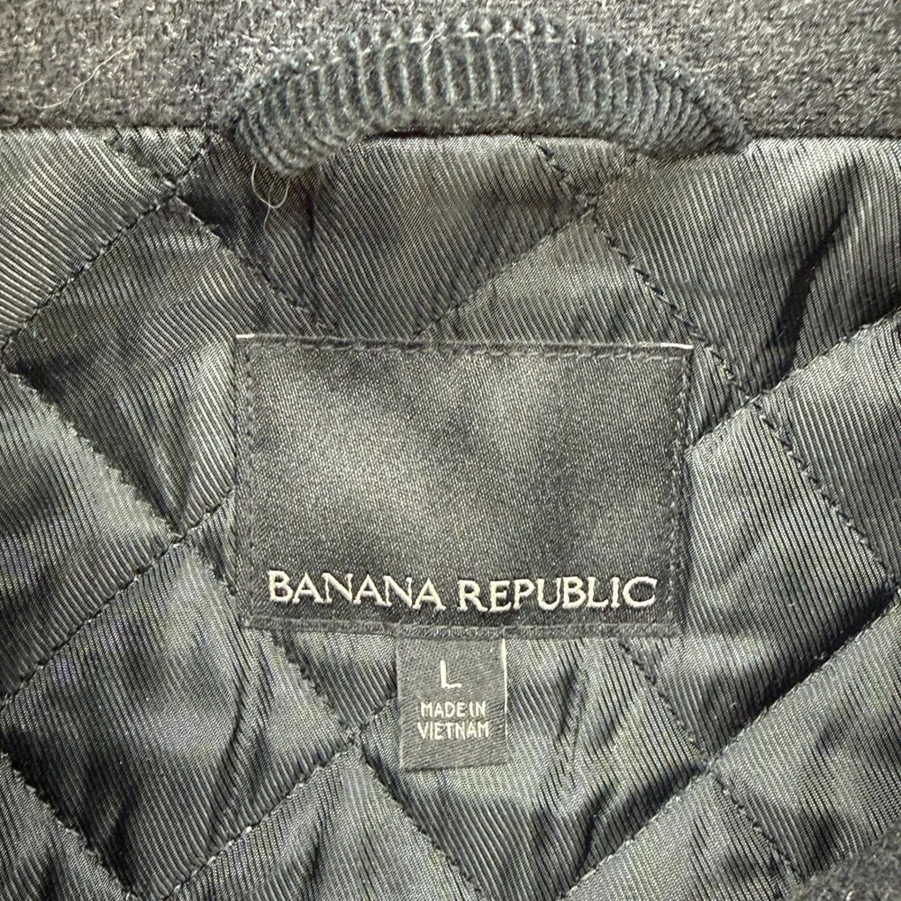 Banana Republic Wool Blend Jacket Men Large Charcoal Grey Mario Bellucci Italian